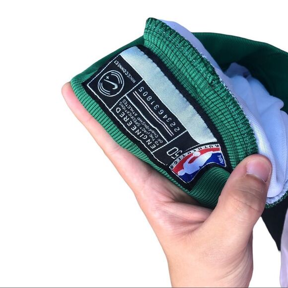 NBA X Nike Boston Celtics Basketball Shorts Medium White Green - Picture 7 of 9